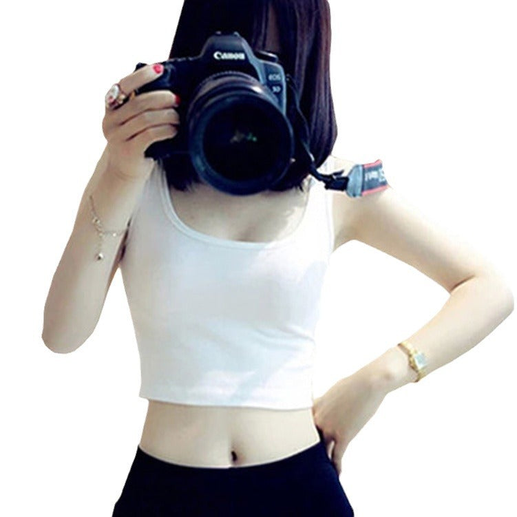 Summer Crop Top Sexy Sleeveless Yoga Tank for Women