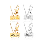 Best Friends Split Pet Dog Bone Pendant Necklace