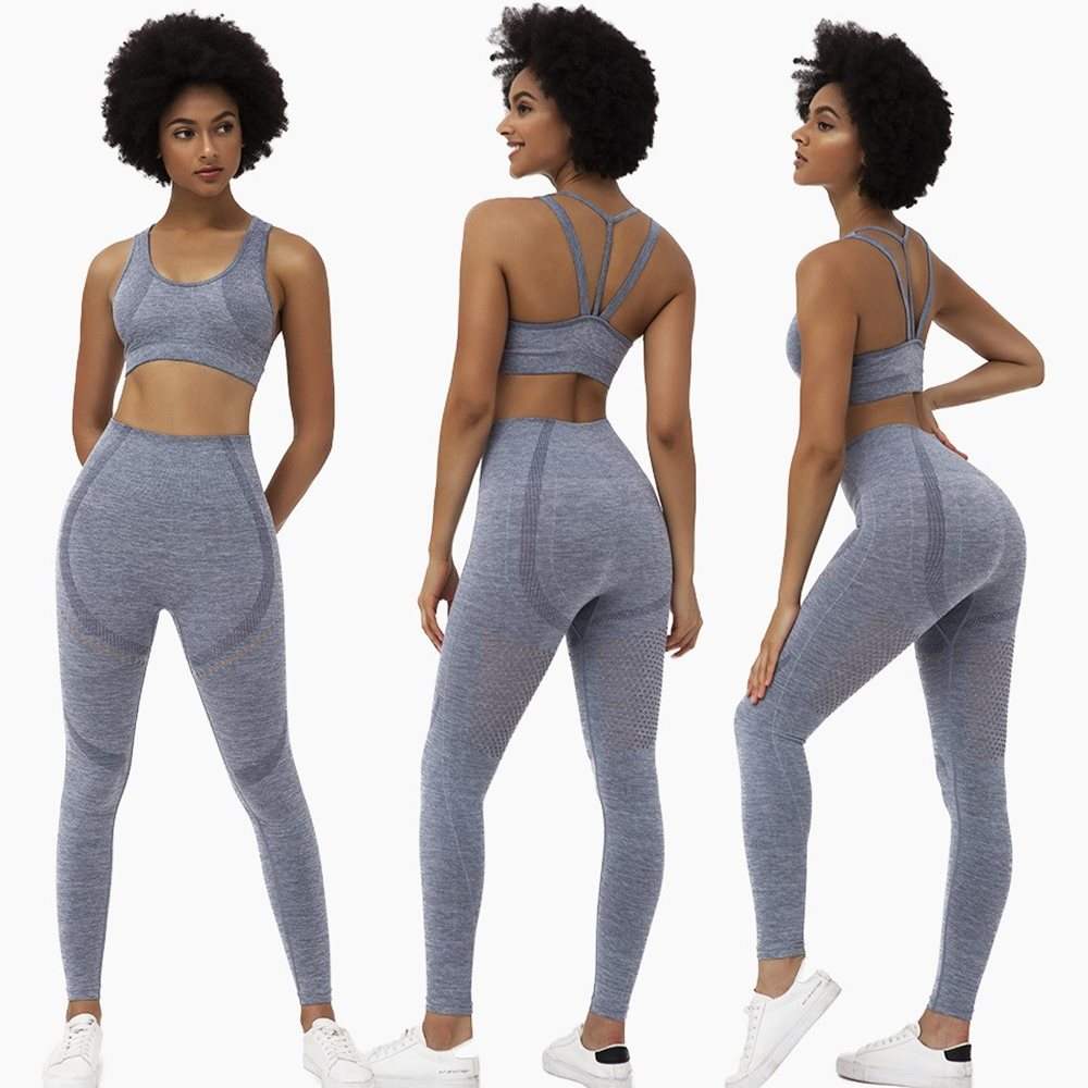 Seamless Yoga Set with Pants and Tank Top for Women