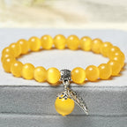 Handmade Cat's Eye Stone Crystal Bracelet