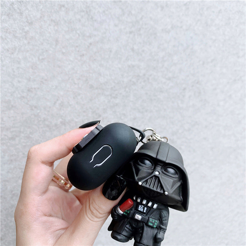 Creative Silicone AirPods 2 Case with Keychain (Black) | Accessory