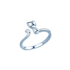 Cat and Dog Open Ring for Women