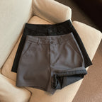 Gray High-Waist A-Line Shorts for Women