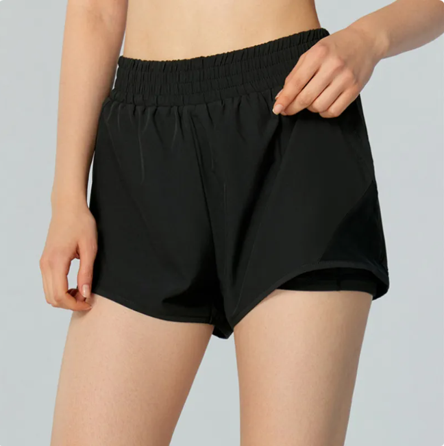 Women's Mesh Panel Sports Shorts – Yoga Fitness Running Training Activewear