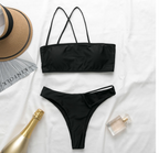White One-Shoulder High-Cut Bikini Set