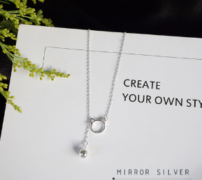 Silver Cat Pendant Necklace (One Piece) | Jewelry