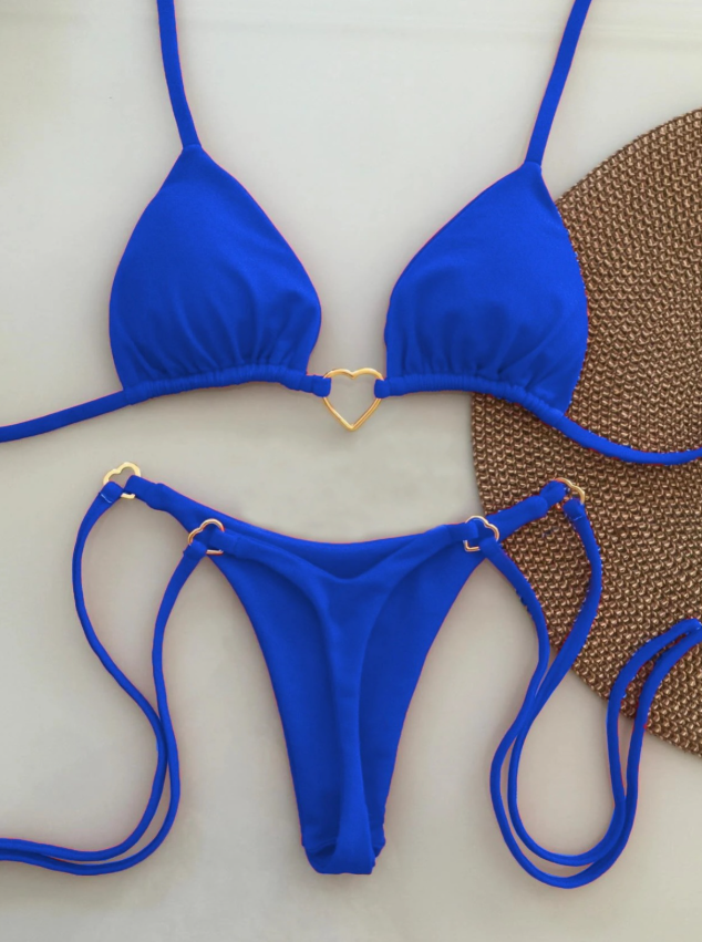 Heart-Ring String Thong Bikini Set