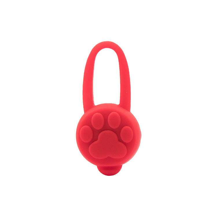 Silicone LED Pet Warning Pendant - Paw Print Design