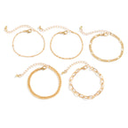 Simple Twin Cross Chain Bracelet for Women