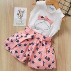 Baby Girls' T-Shirt and Shorts Outfit for Kids