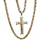 Jesus Christ Cross Pendant Necklace - Korean Style Christian Jewelry