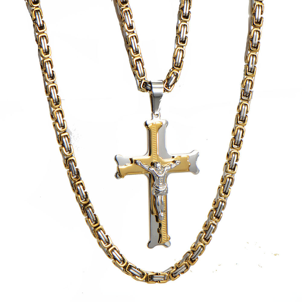Jesus Christ Cross Pendant Necklace - Korean Style Christian Jewelry