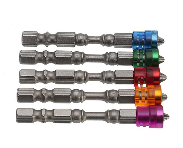 Color Magnetic Ring PH2 Cross Bit, S2 Alloy Screwdriver Head