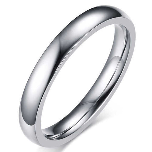 4mm 6mm Steel Color Ring for Men & Women
