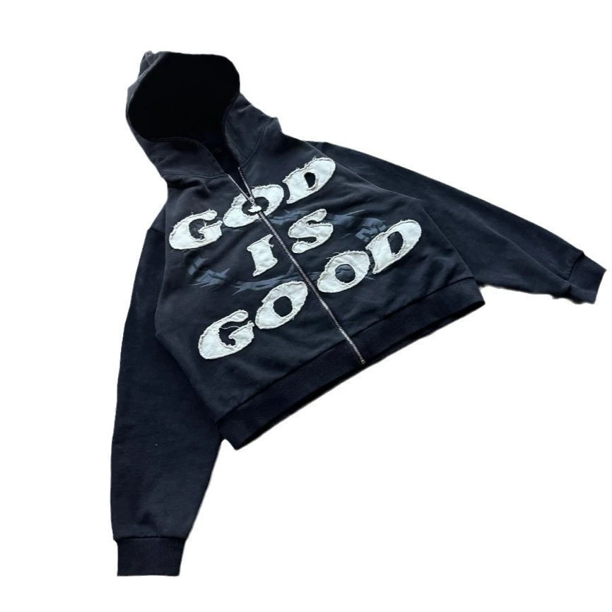 Fashion Digital Printing Loose Men's Women's Pullover God is Good | Faith Streetwear
