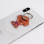 Creative Cartoon Husky Dog Bone Phone Case with Ring Stand