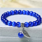 Handmade Cat's Eye Stone Crystal Bracelet