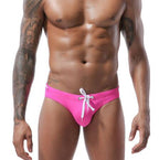 Men's Tribal Print Low-Waist Swim Briefs