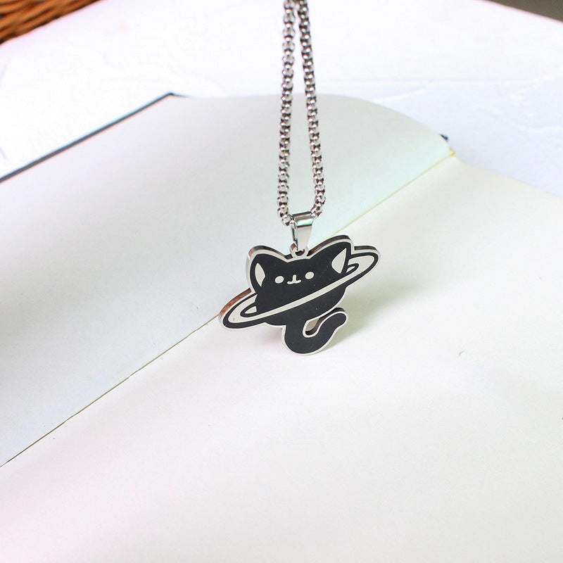 Cat a Box Necklace - Creative Black Cat Pendant | Jewelry