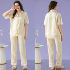 New Polka Dot Lace Trim Women's Sleepwear Set