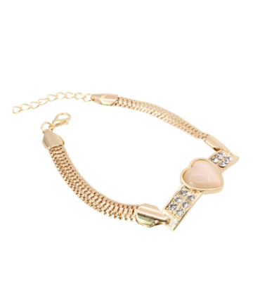Heart Bracelet with Cat's Eye Stone