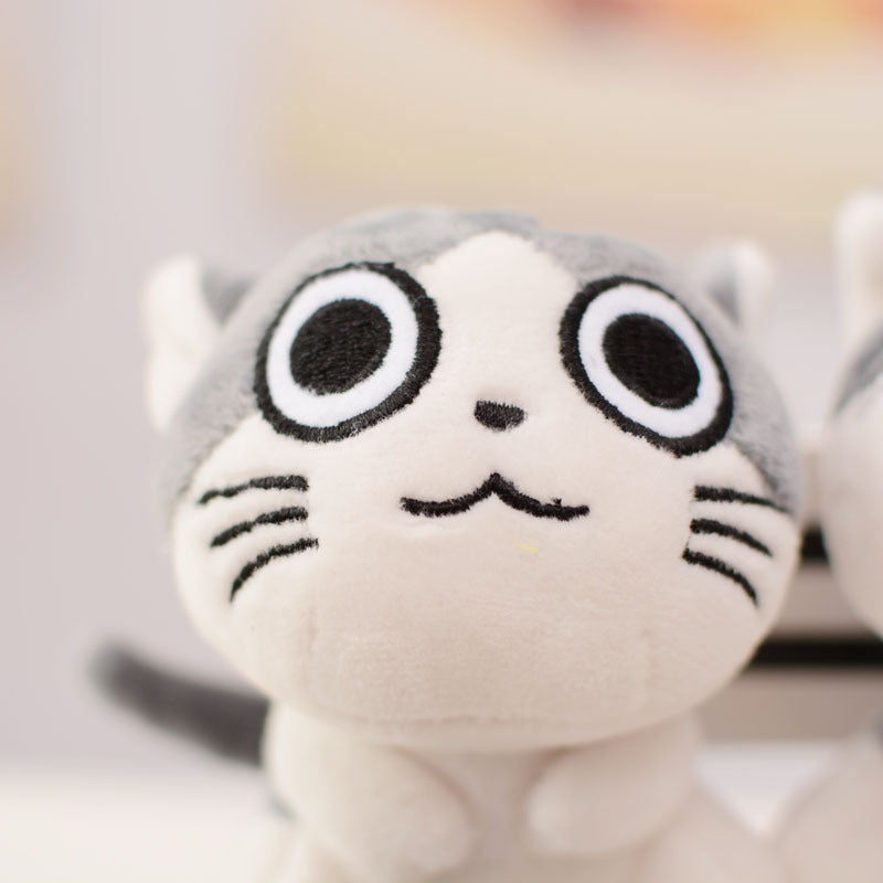 Plush Cat Keychain Doll for Girls (Cheese Cat Pendant) | Accessory