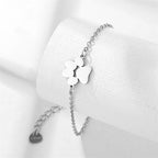 Stainless Steel Pet Paw Charm Bracelet for Women | Jewelry