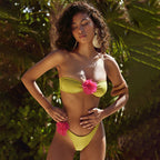 Floral Accent Bandeau Bikini Set