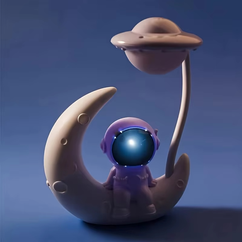 Moon Astronaut LED Nightlight - Creative Bedroom Desk Lamp