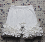 2019 Kids Cotton Ruffle Hem Shorts for Girls