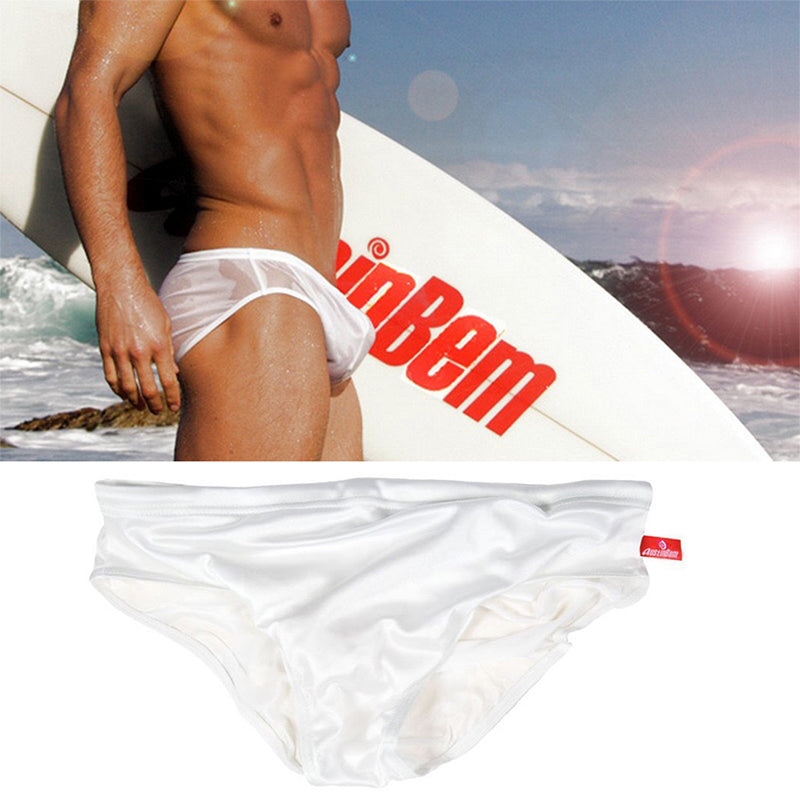 Men's Low-Rise Solid Swim Briefs