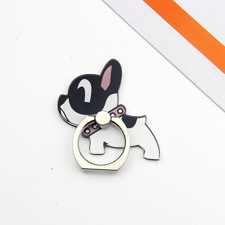 Creative Cartoon Husky Dog Bone Phone Case with Ring Stand