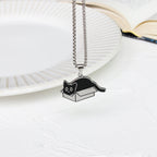 Cat a Box Necklace - Creative Black Cat Pendant | Jewelry