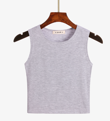 Korean Style Cropped Turtleneck Tank Top for Women