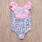 Girls' Watermelon Floral One-Piece Swimsuit