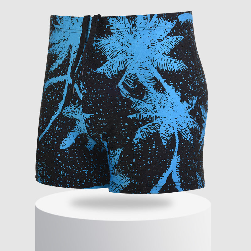 Men's Palm Tree Print Swim Trunks