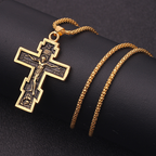 Cross Jesus Pendant Necklace - Christian Faith Jewelry
