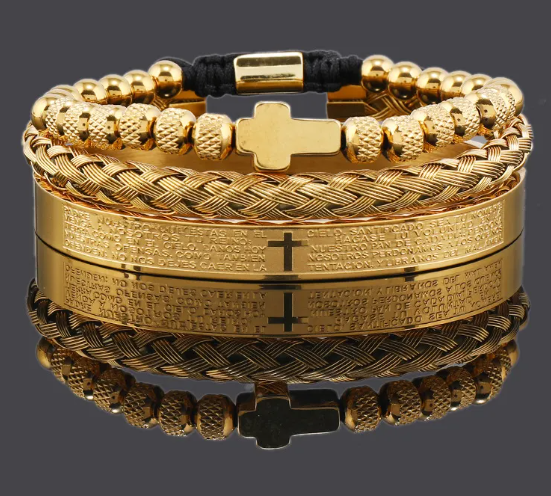 Steel Cross Adjustable Bracelet