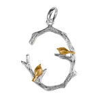 Silver Ethnic Style Bird Pendant and Ring Set