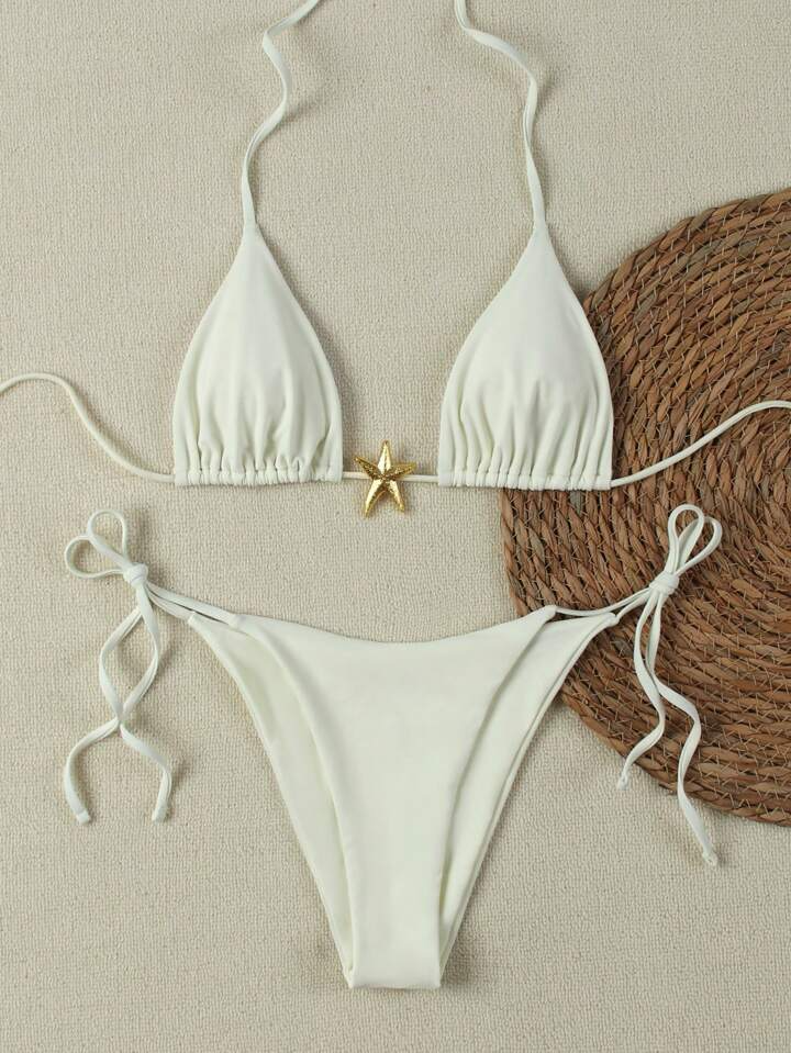 Lace-Up Bikini Swimsuit for Women
