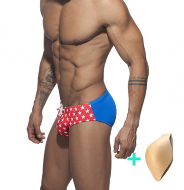 Men's Star Color-Block Swim Briefs