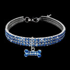 3-Row Rhinestone Pet Necklace for Small Dogs and Cats