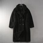Women's Loose Lapel Long Soft Teddy Coat Jacket