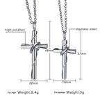 Stainless Steel Couple Cross Pendant Christian Jewelry | Christian Jewelry