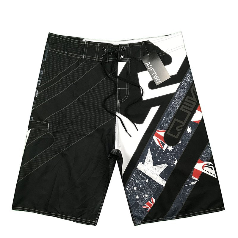 Men's Graphic Print Surf Board Shorts