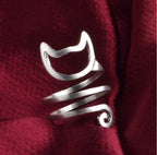 925 Silver Plated Cat Ring - Cute and Unique Design