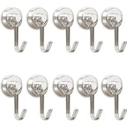 4Pcs 8 Pcs Magnetic Hooks,Heavy Duty 30LBS Neodymium Magnet Hook with Rust Proof for Indoor Outdoor Hanging,Refrige,Grill,Kitchen,Key Holder Silver | Accessory