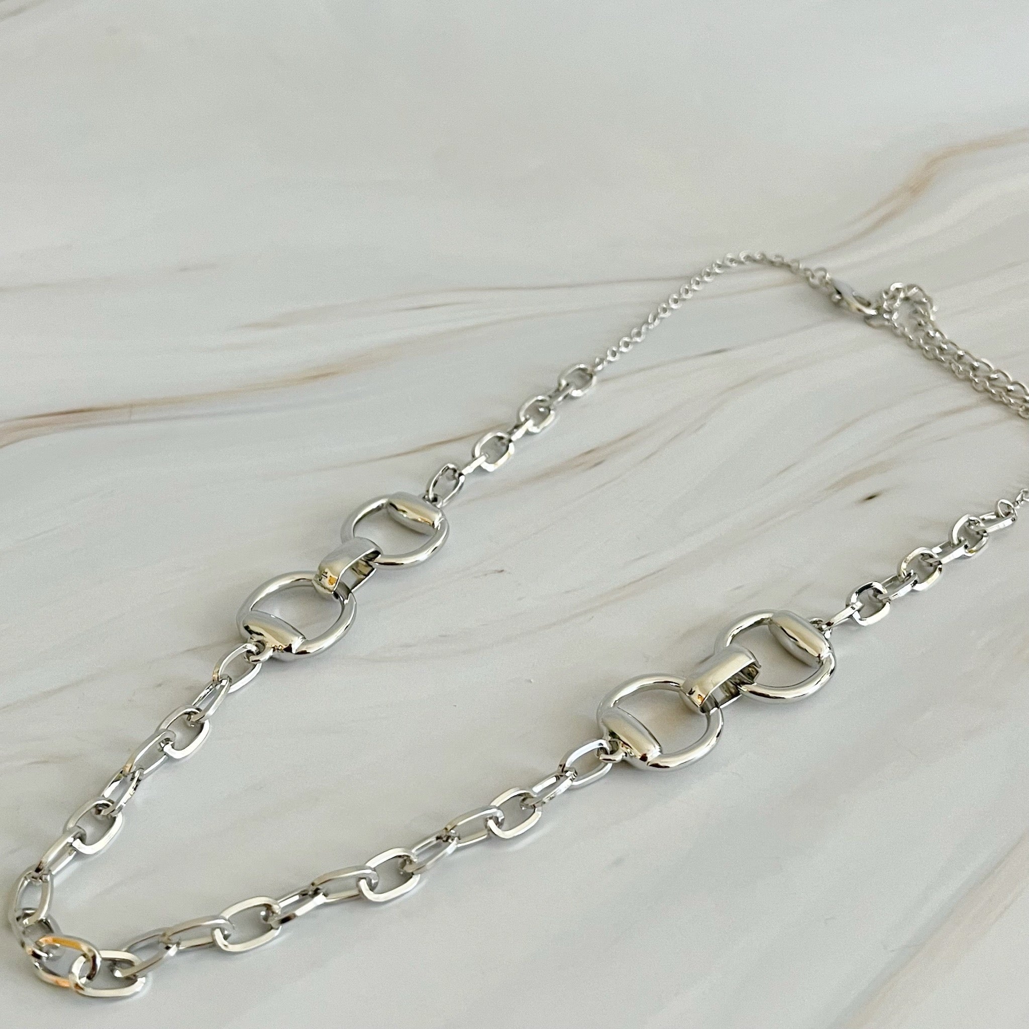Double Equestrian Chain Necklace | Jewelry