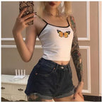 Summer Butterfly Print Tank Top for Women