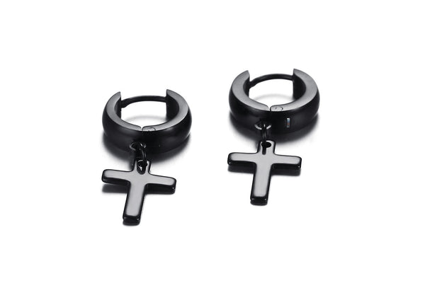 Stainless Steel Cross Earrings - Multiple Styles Available